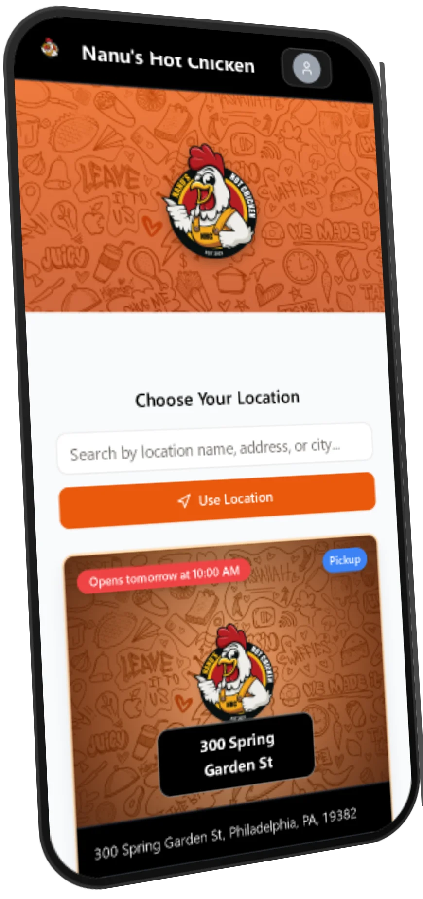 Order from Nanu's Hot Chicken on your phone