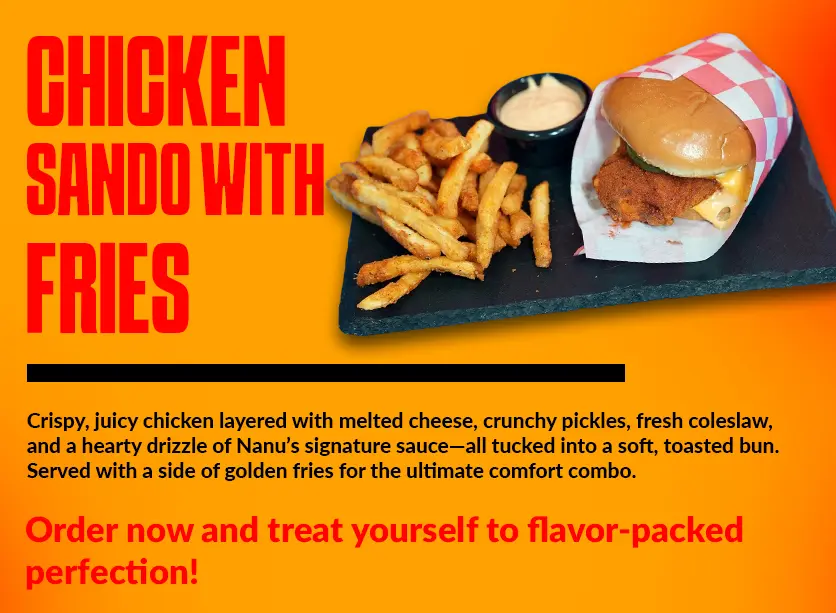 Chicken Sando with Fries