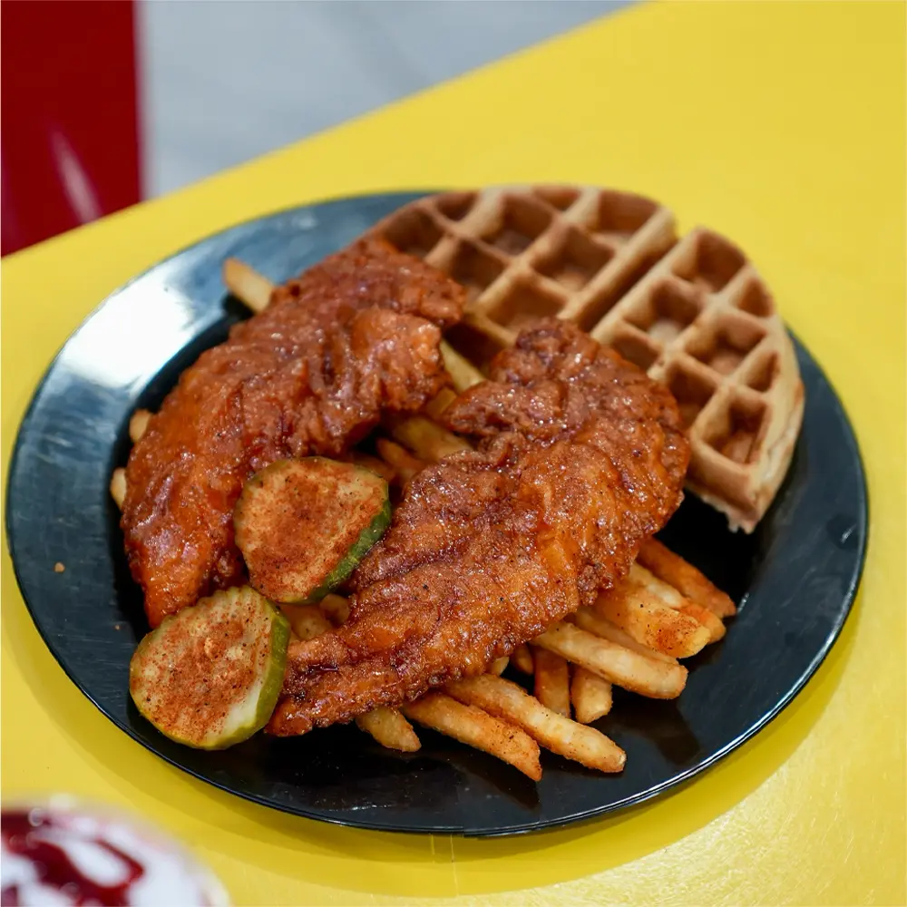 Chicken and waffles