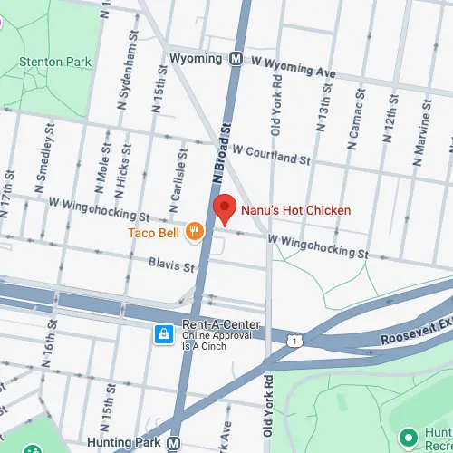 N Broad map