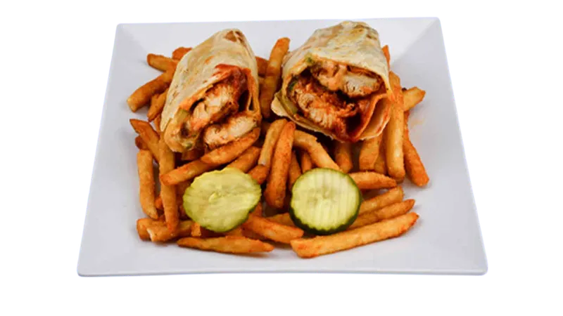 #8 - Chicken Tender Wrap with fries — Nanu's Hot Chicken